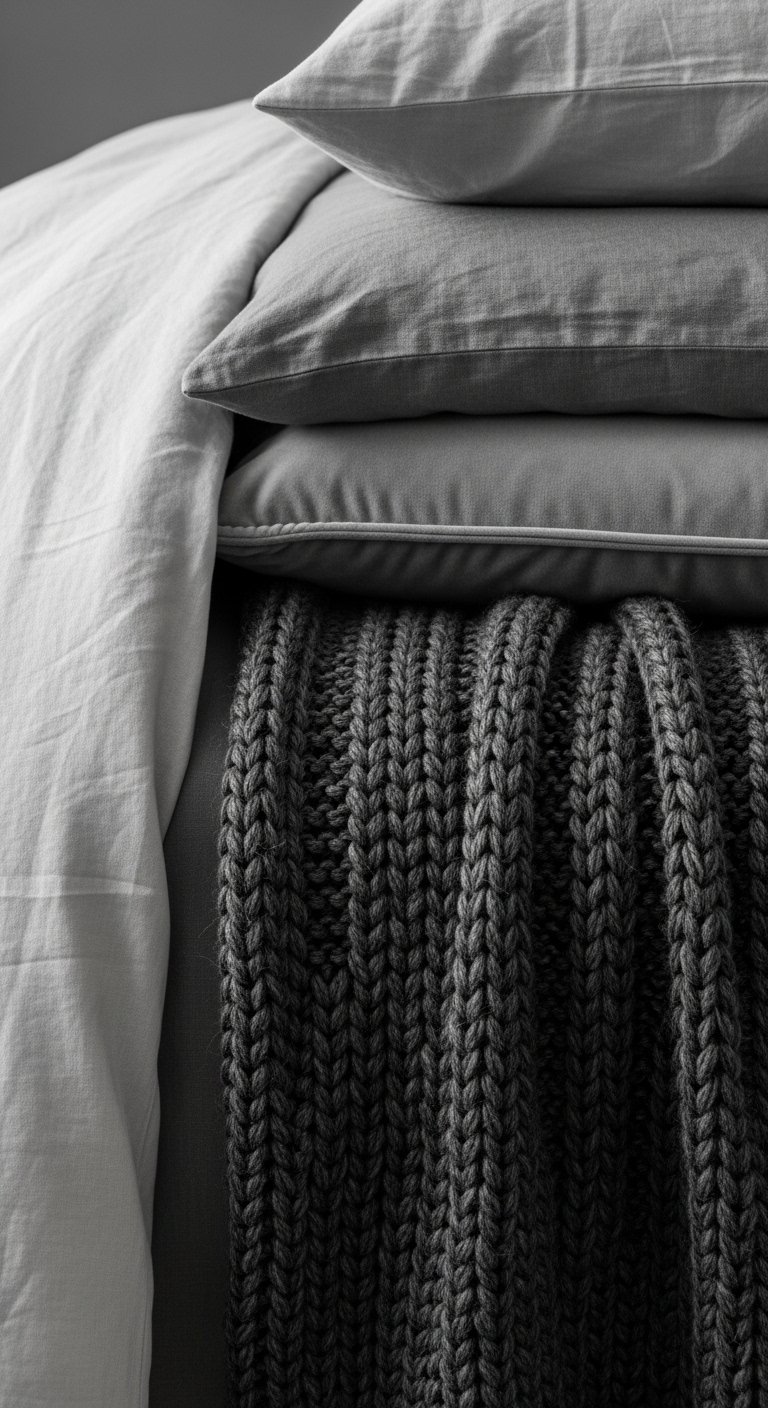 Layered Gray Textiles