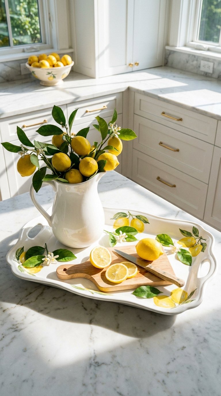 Lemon-Themed Kitchen Tray