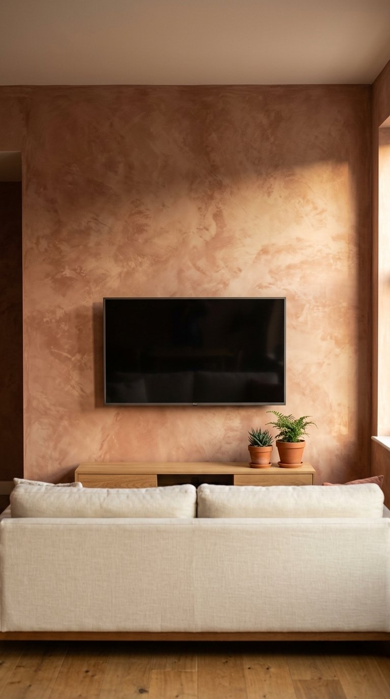 Limewash Paint TV Wall