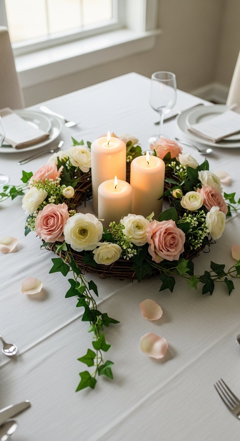 Make a Floral Wreath Centerpiece