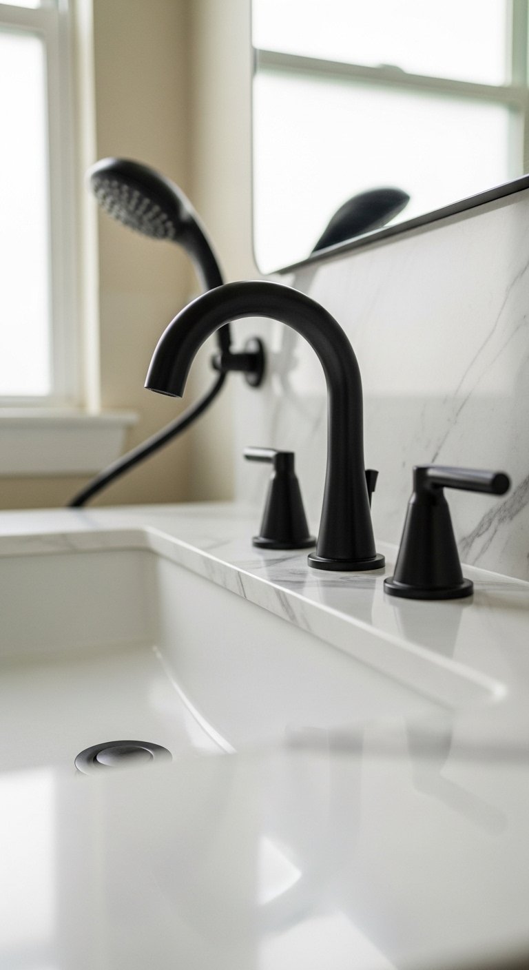 Matte Black Fixtures for a Bold Upgrade
