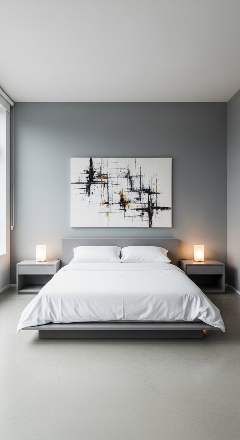 Minimalist Gray Bedroom