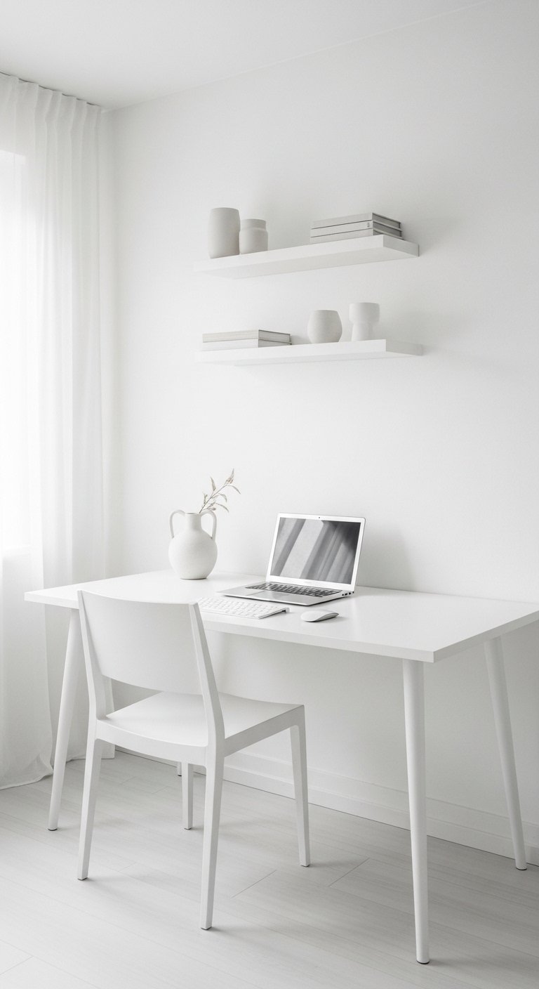 Minimalist White Desk for Clean Aesthetic