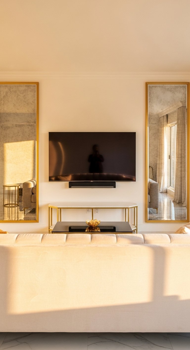 Mirror Panel TV Wall