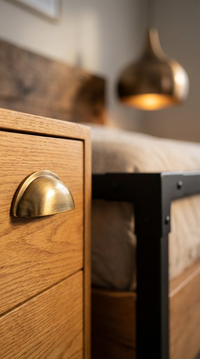 Mixed Metal Finishes in Bedroom Hardware