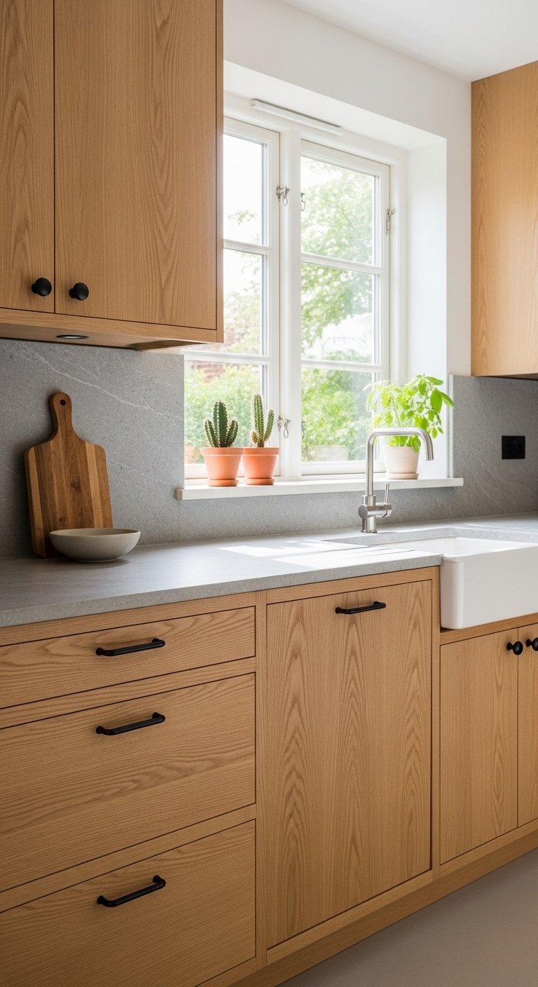 Natural Oak Kitchen Cabinets