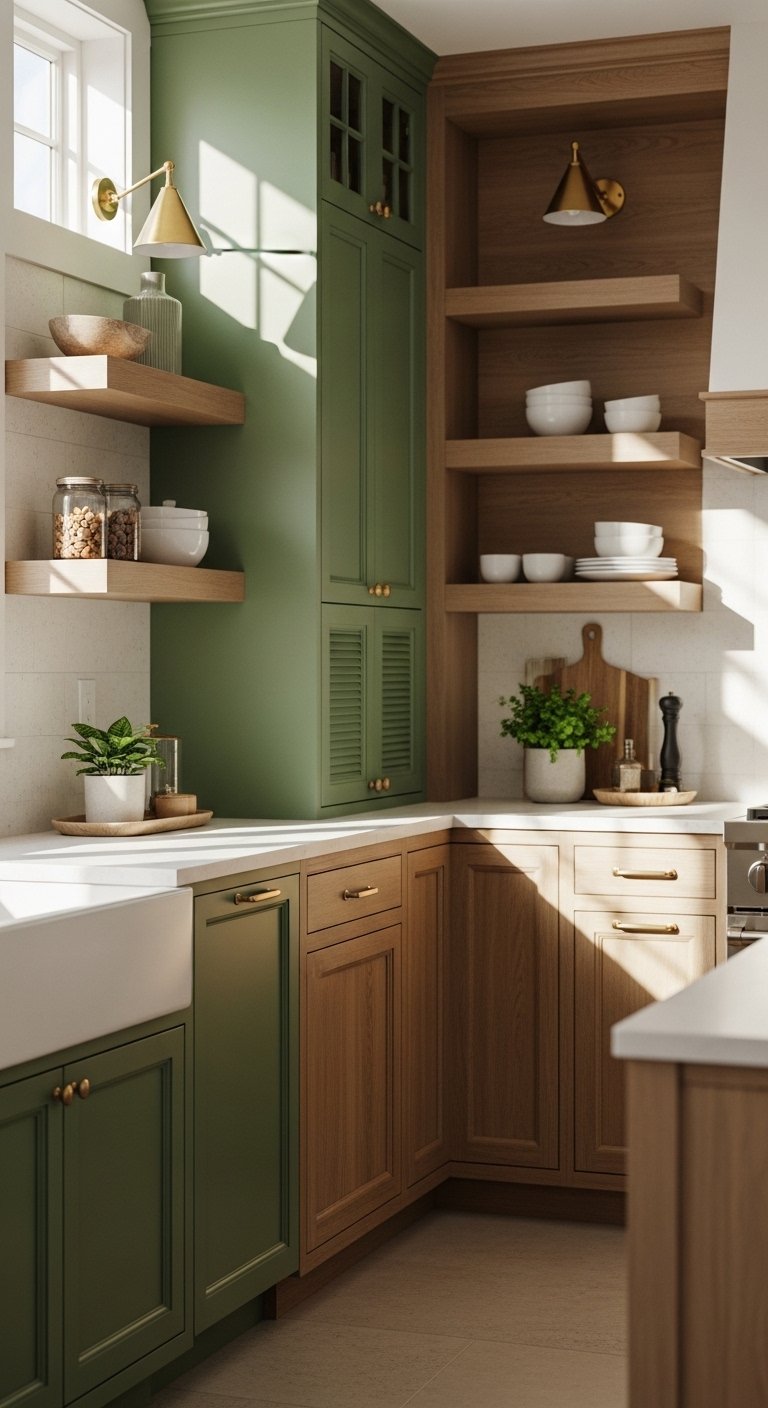 Natural Wood and Green Combo