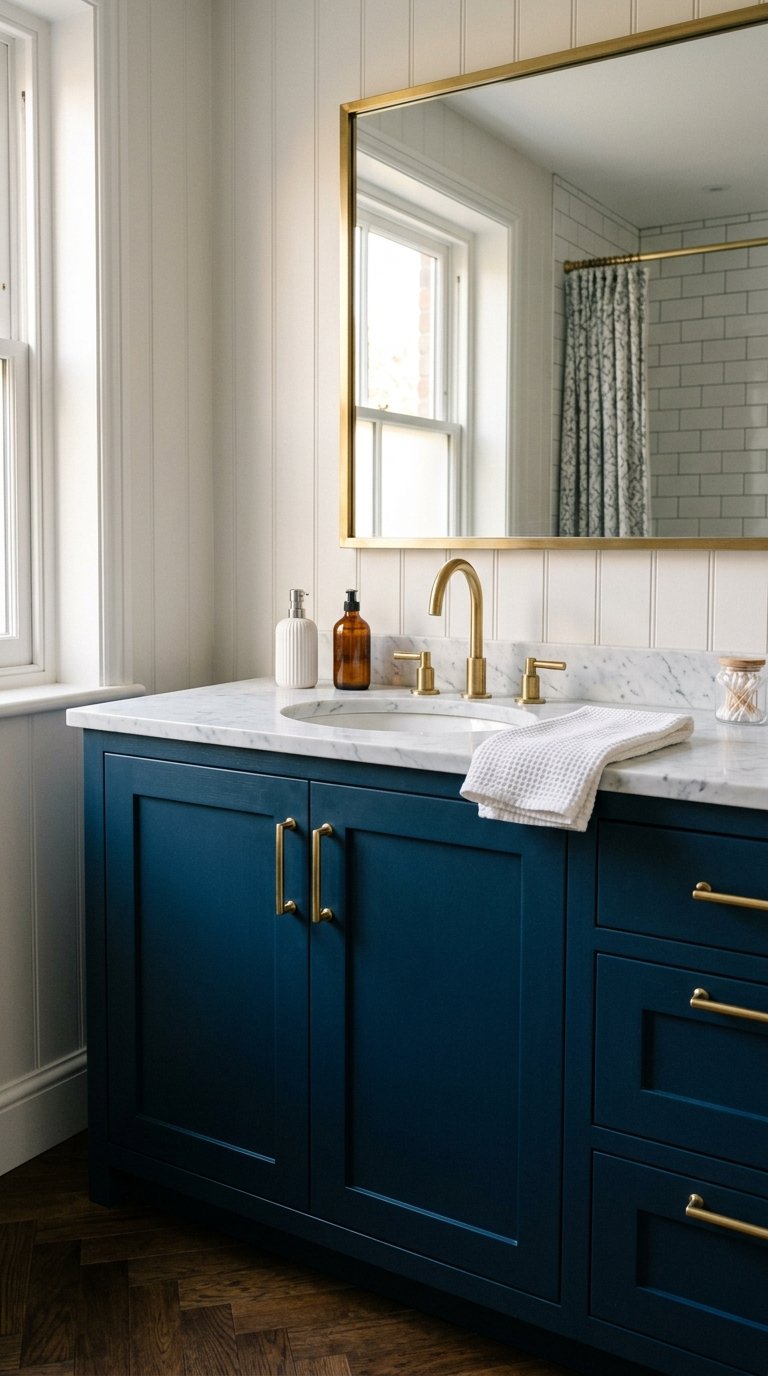 Navy or Dark Blue Cabinet
