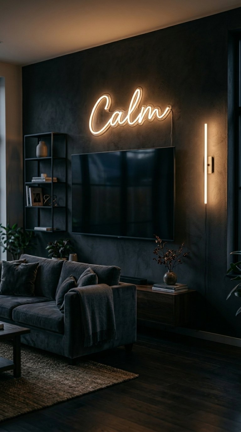 Neon Sign TV Wall