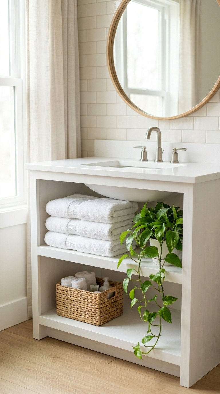 Open Shelf Vanity Unit