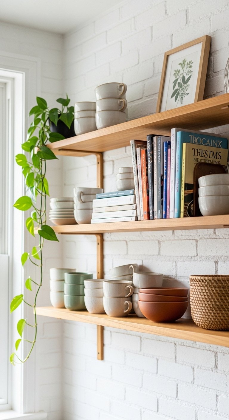 Open Shelving with Personal Touches