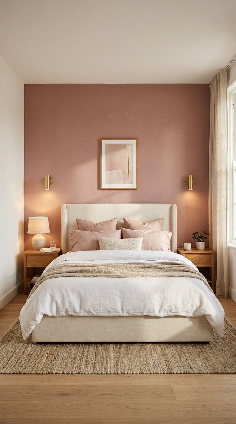 Paint One Accent Wall in Dusty Rose