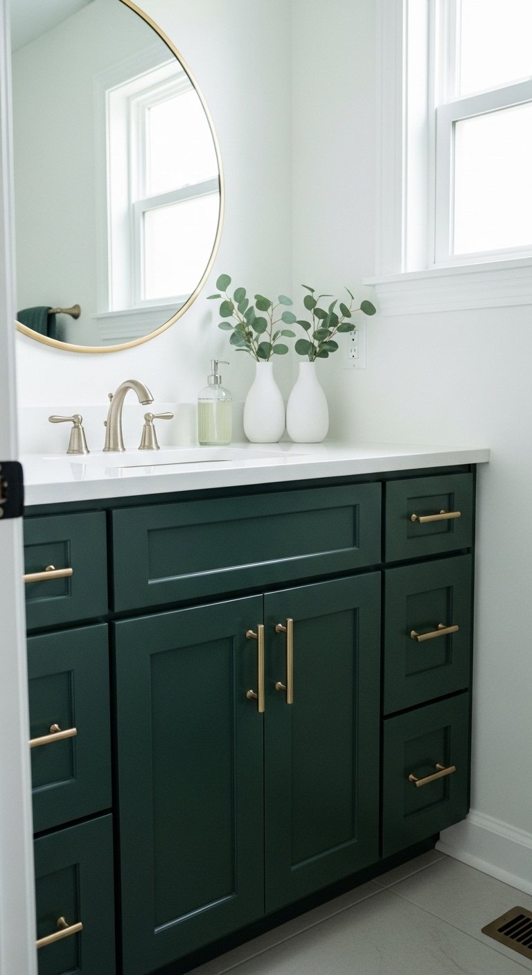 Paint Your Existing Vanity a Bold Color