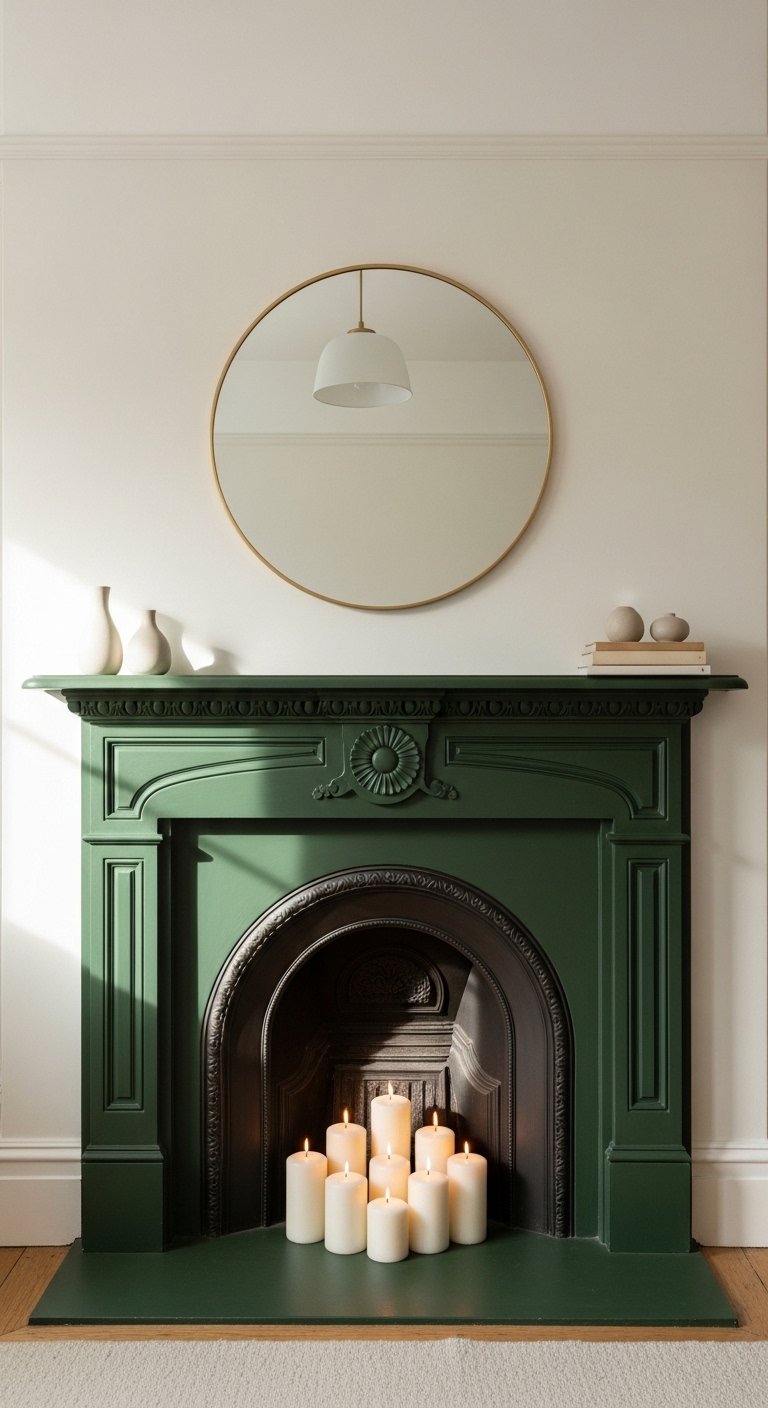 Paint the Fireplace Surround in a Bold Color