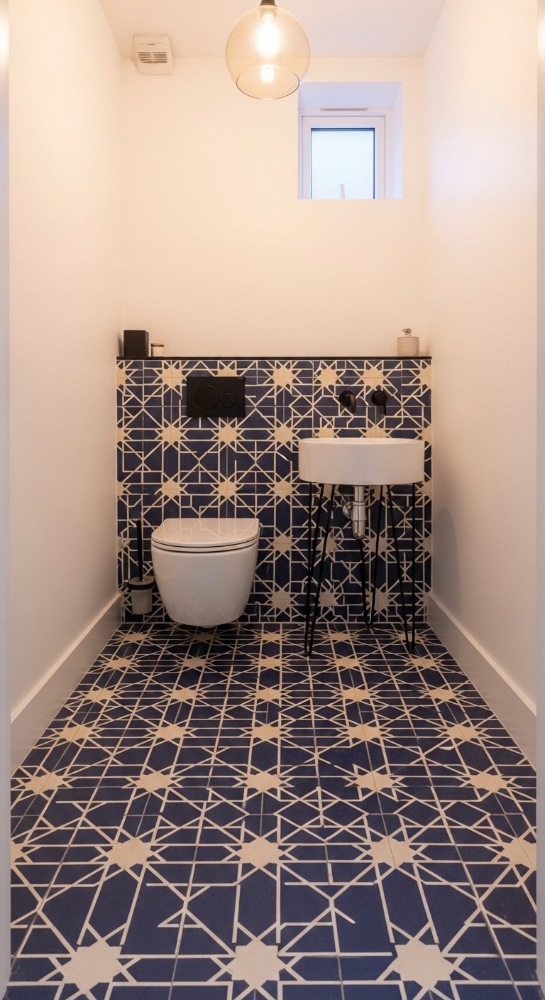 Patterned Cement Look Porcelain