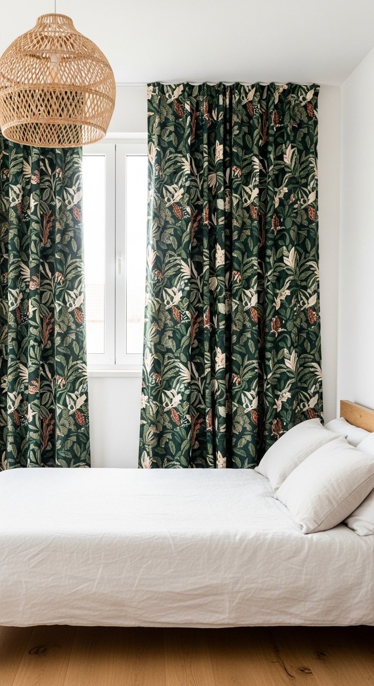 Patterned Curtains as a Focal Point
