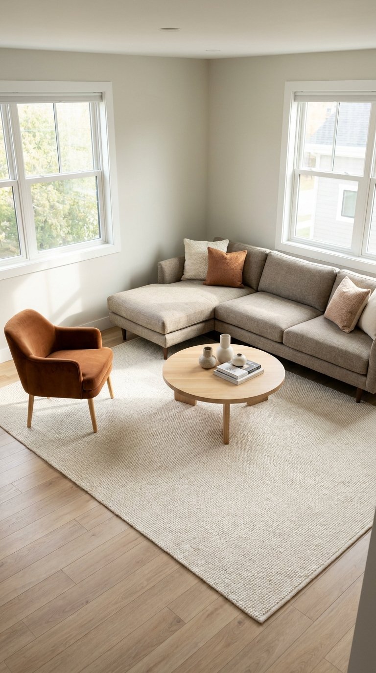Place an L-Shaped Sofa in a Corner to Maximize Seating