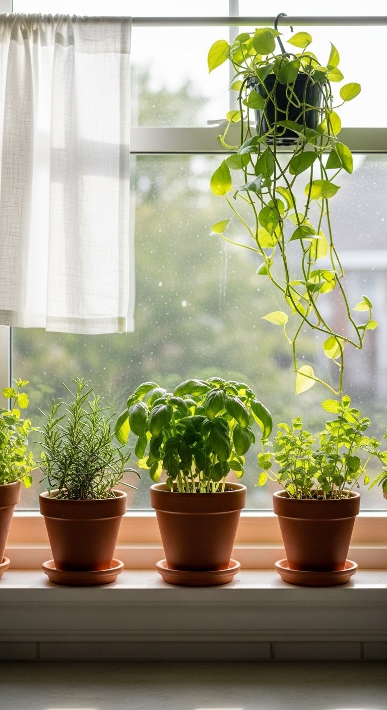 Plants Bring a Kitchen to Life