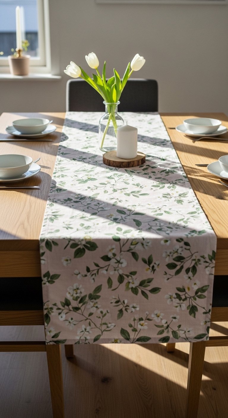 Put a Spring-Themed Runner on Your Kitchen Table