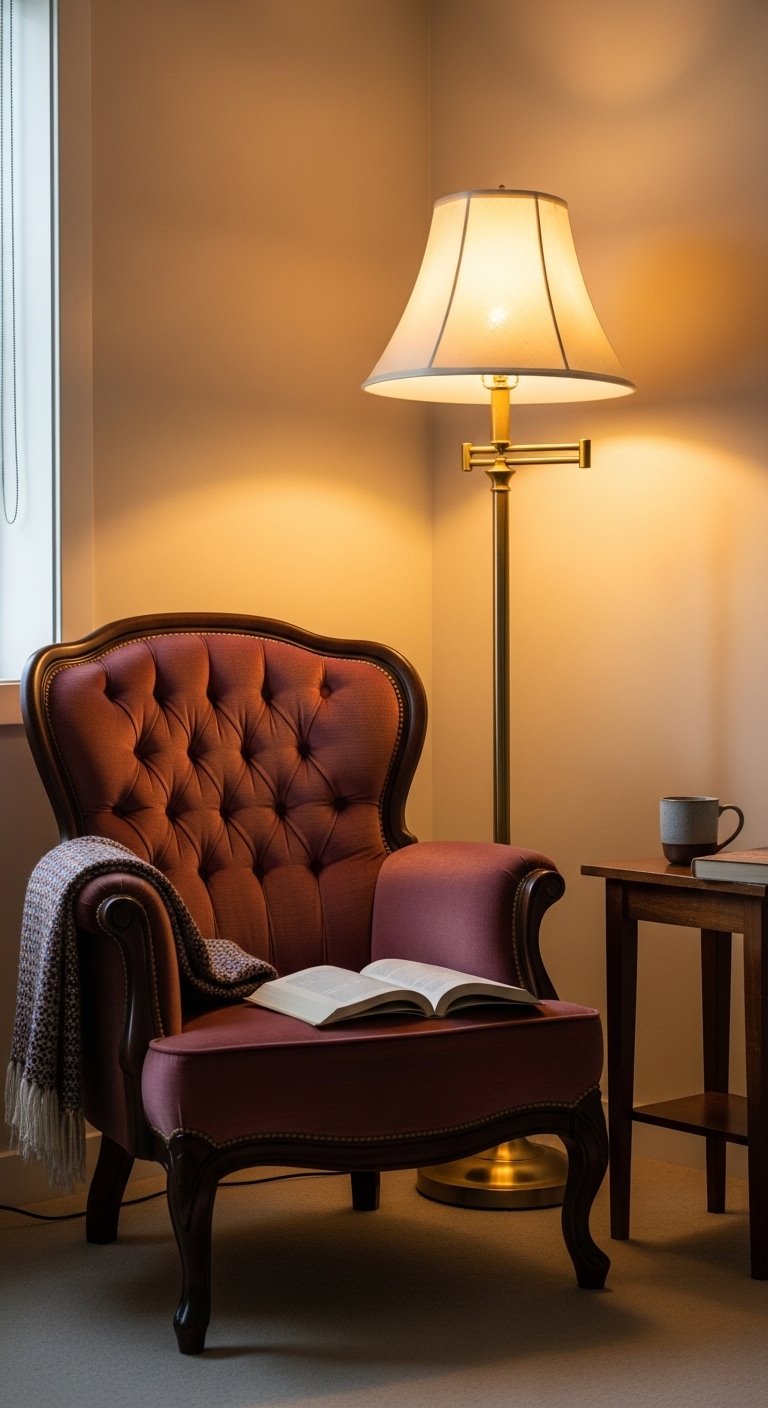 Reading Corner With a Vintage Chair