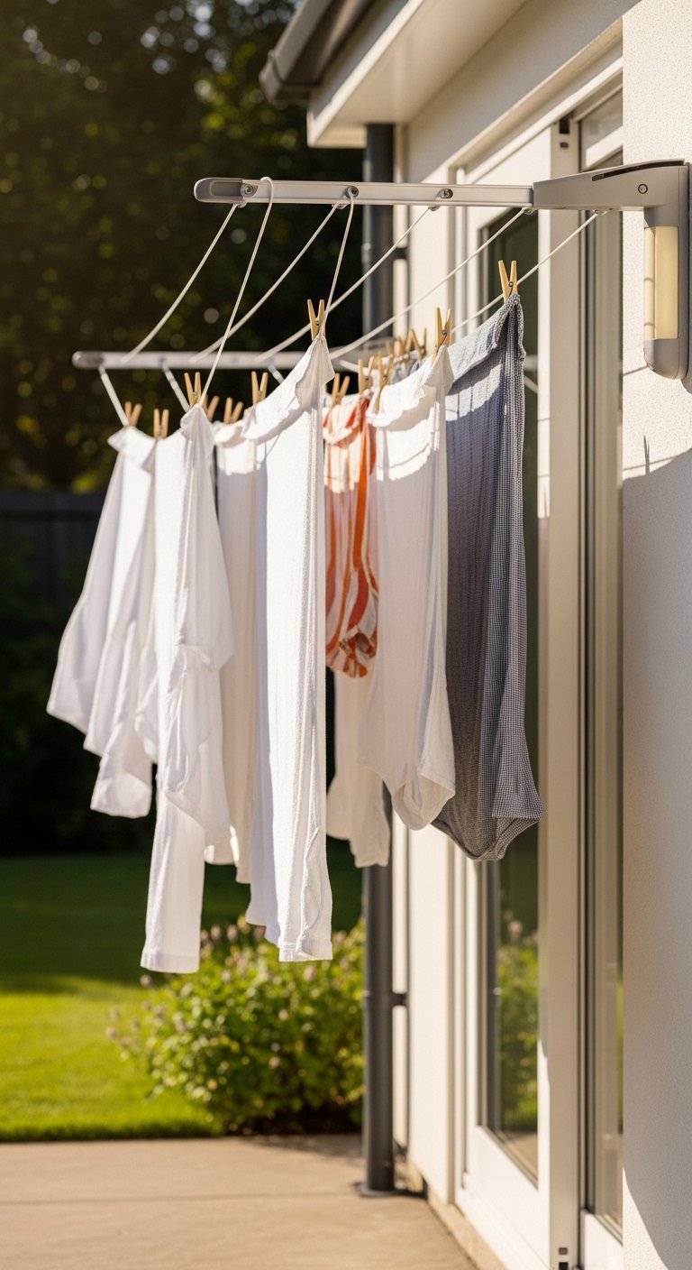 Retractable Clothesline Outdoors