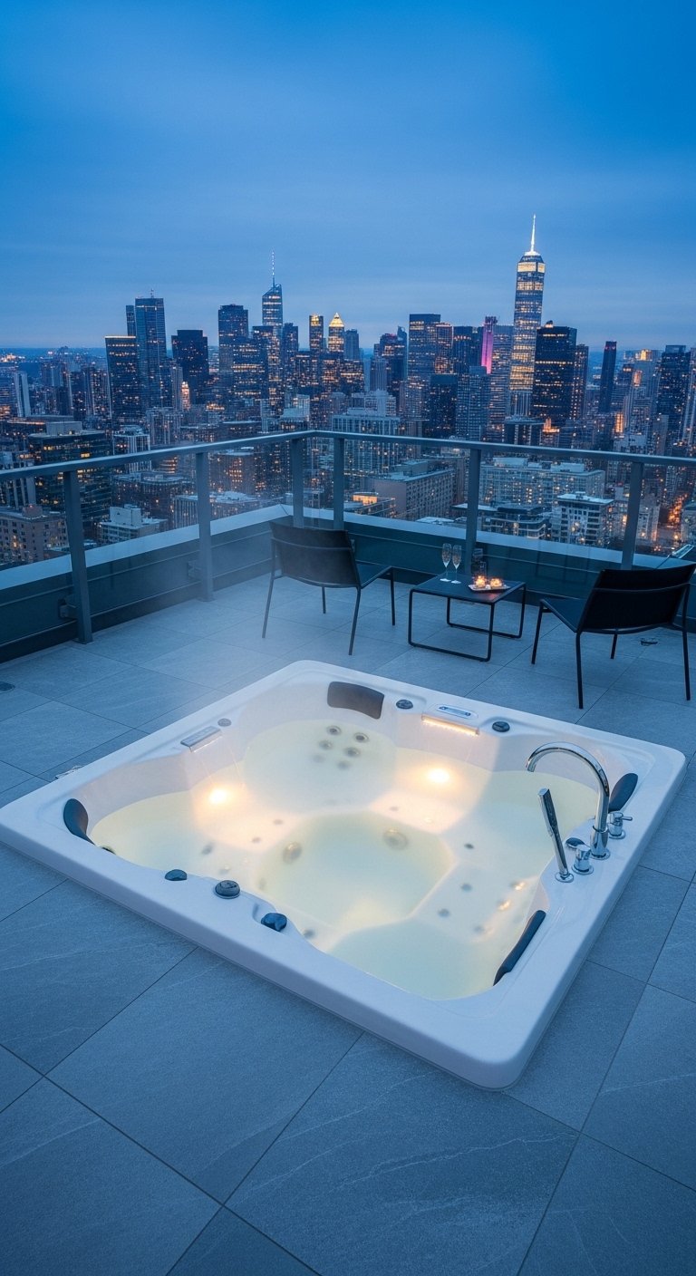 Rooftop Jacuzzi Setup