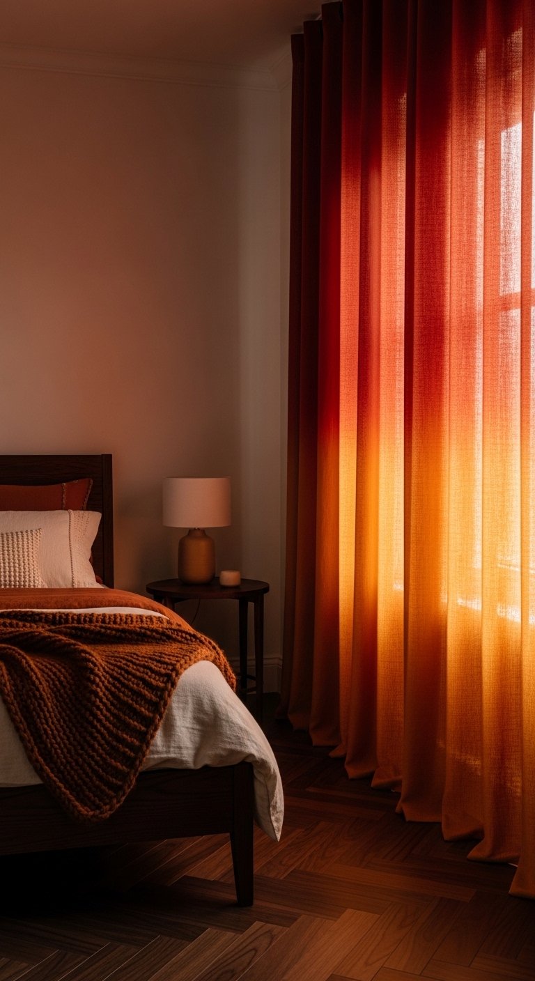 Rust and Warm Ochre Curtains