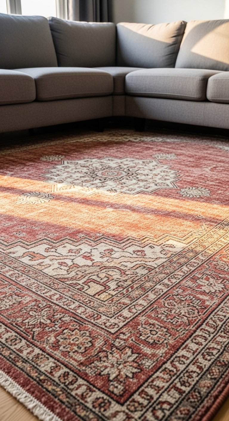 Sectional Styled with a Statement Rug