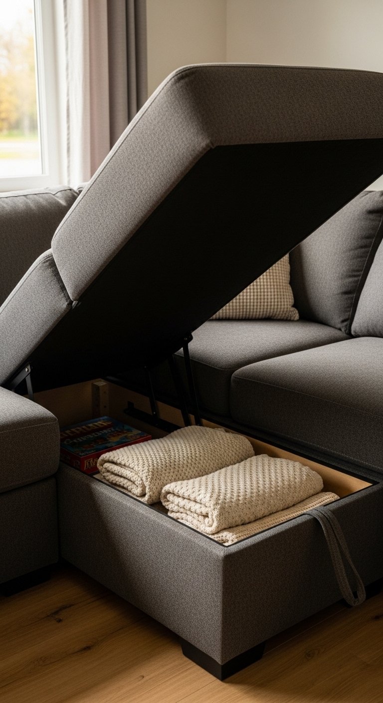 Sectional with Built-In Storage