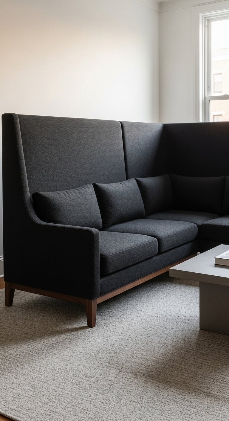 Sectional with High Back