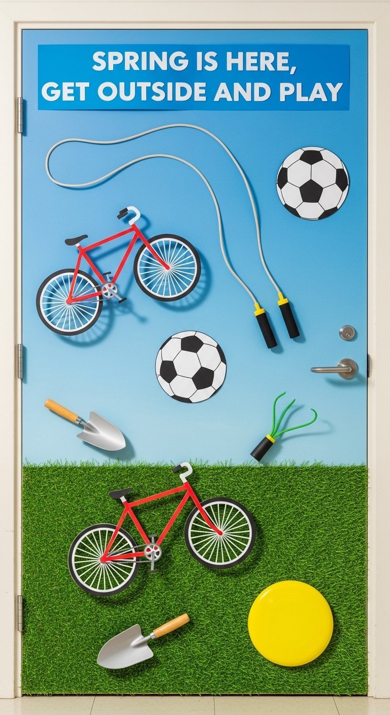 Spring Sports and Outdoor Activities Door