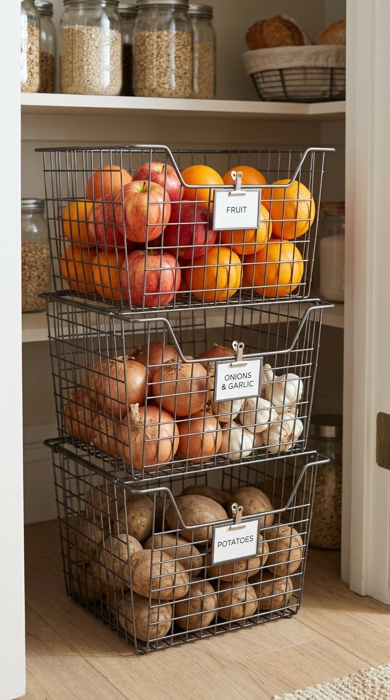 Stackable Bins for Produce Storage