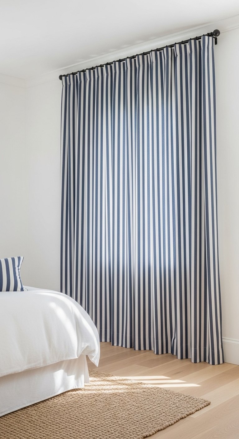 Striped Curtains for Visual Height