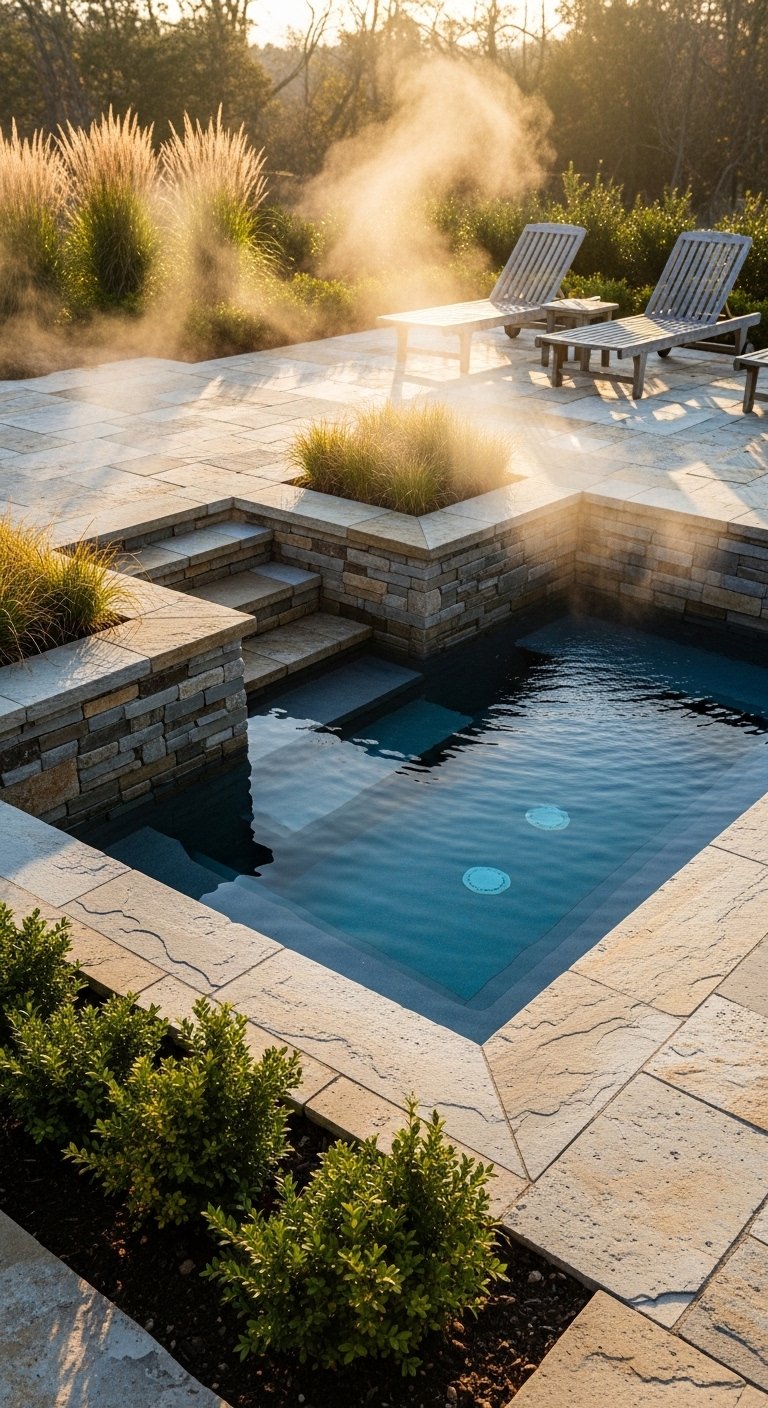 Sunken Jacuzzi with Stone Surround
