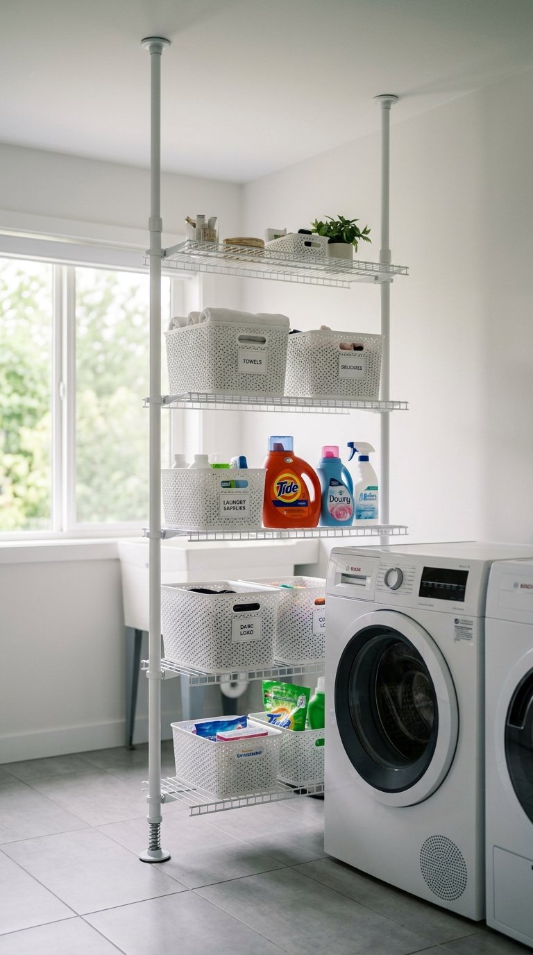 Tension Pole Shelving