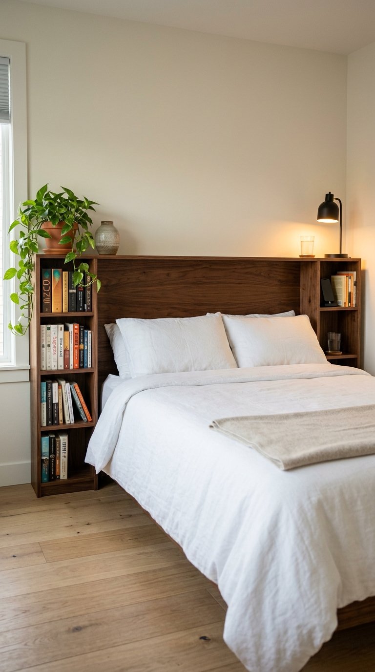 The Bookcase Headboard Bed