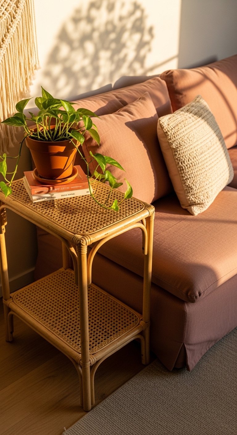 The Cane or Rattan Side Table