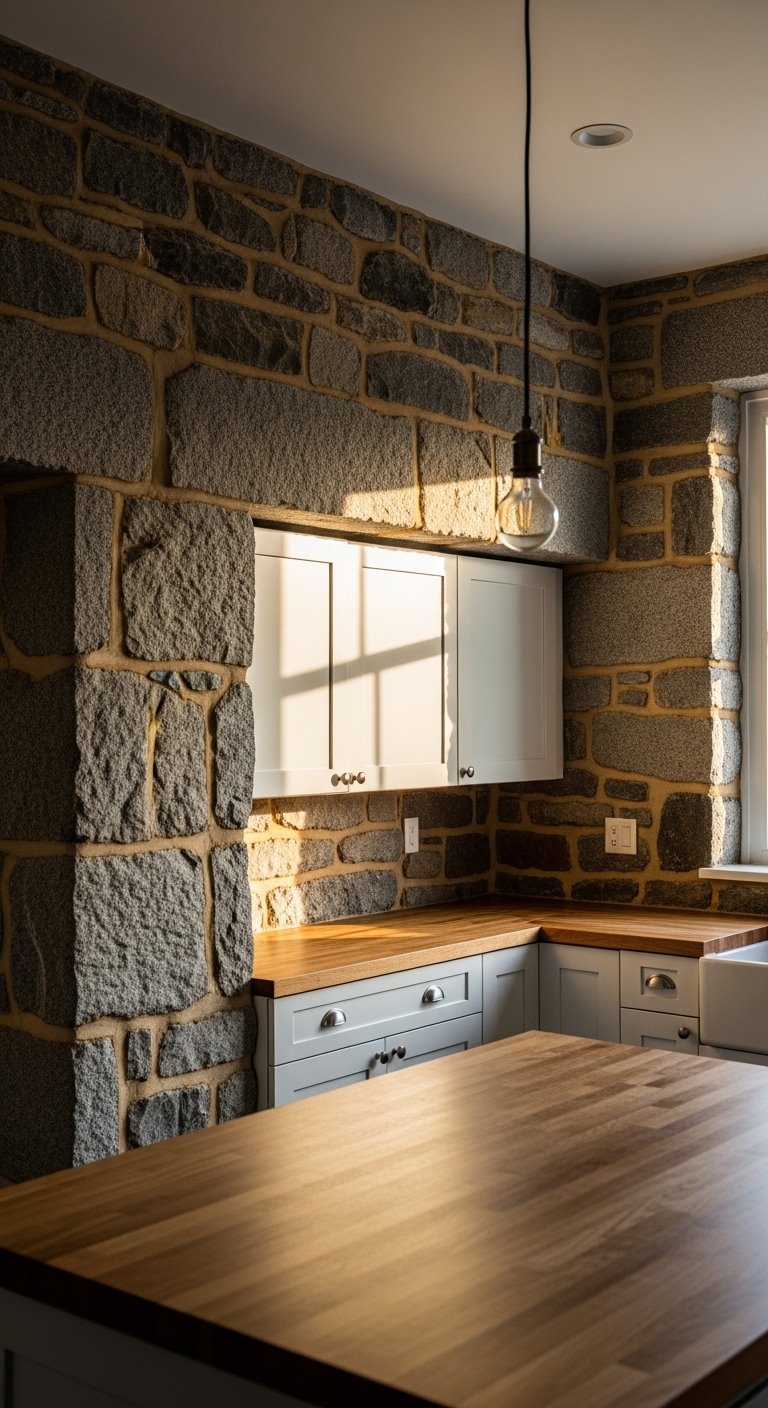 The Exposed Natural Stone Wall