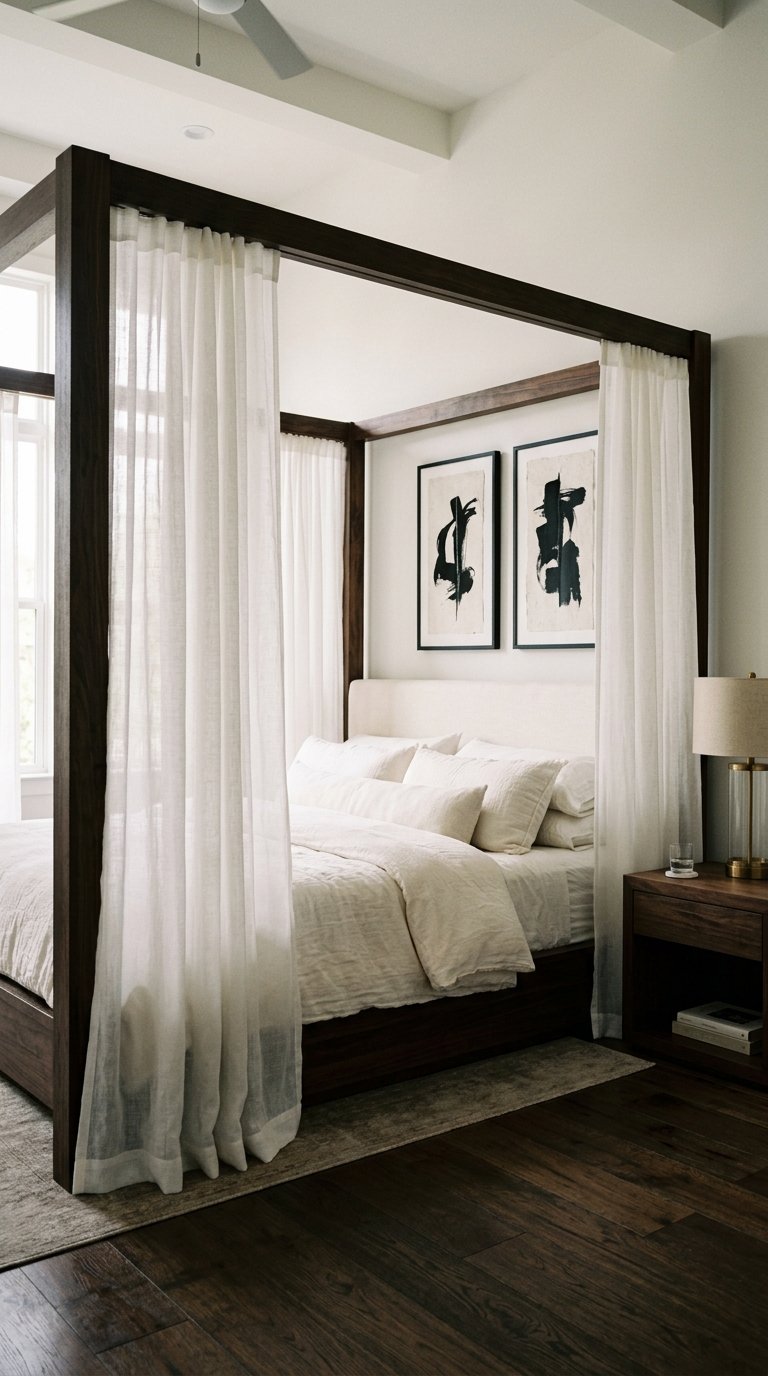 The Four-Poster Wooden Bed