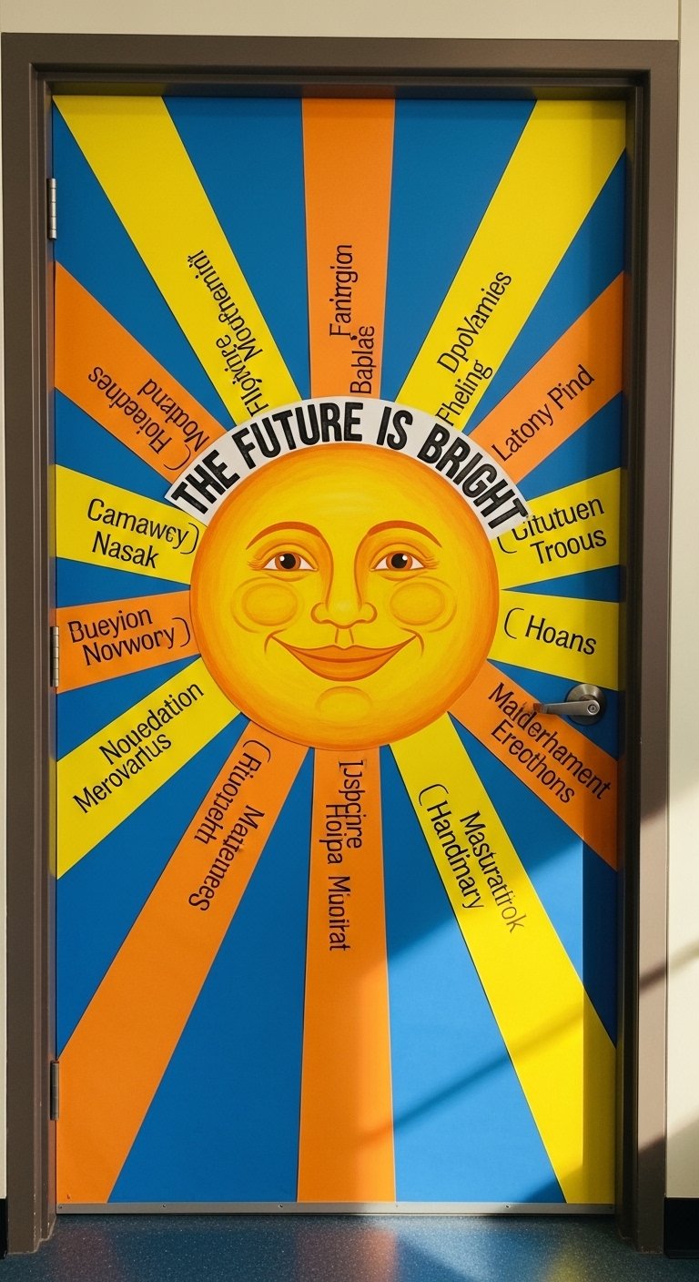 The Future is Bright" Sunshine Door