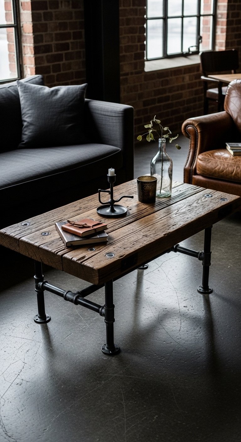 The Industrial Pipe and Wood Table