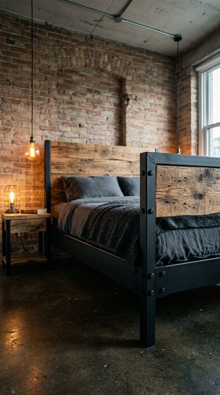 The Industrial Wood and Metal Bed