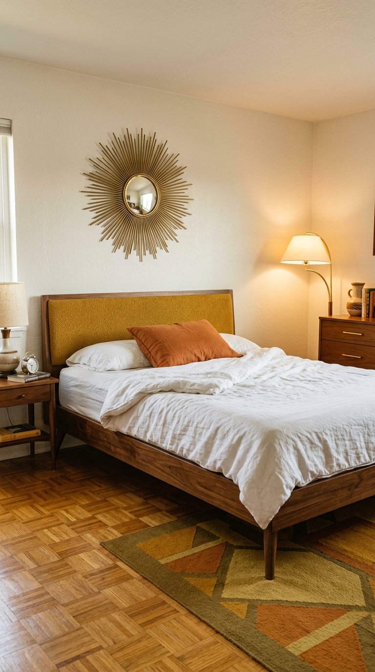 The Mid-Century Modern Wooden Bed