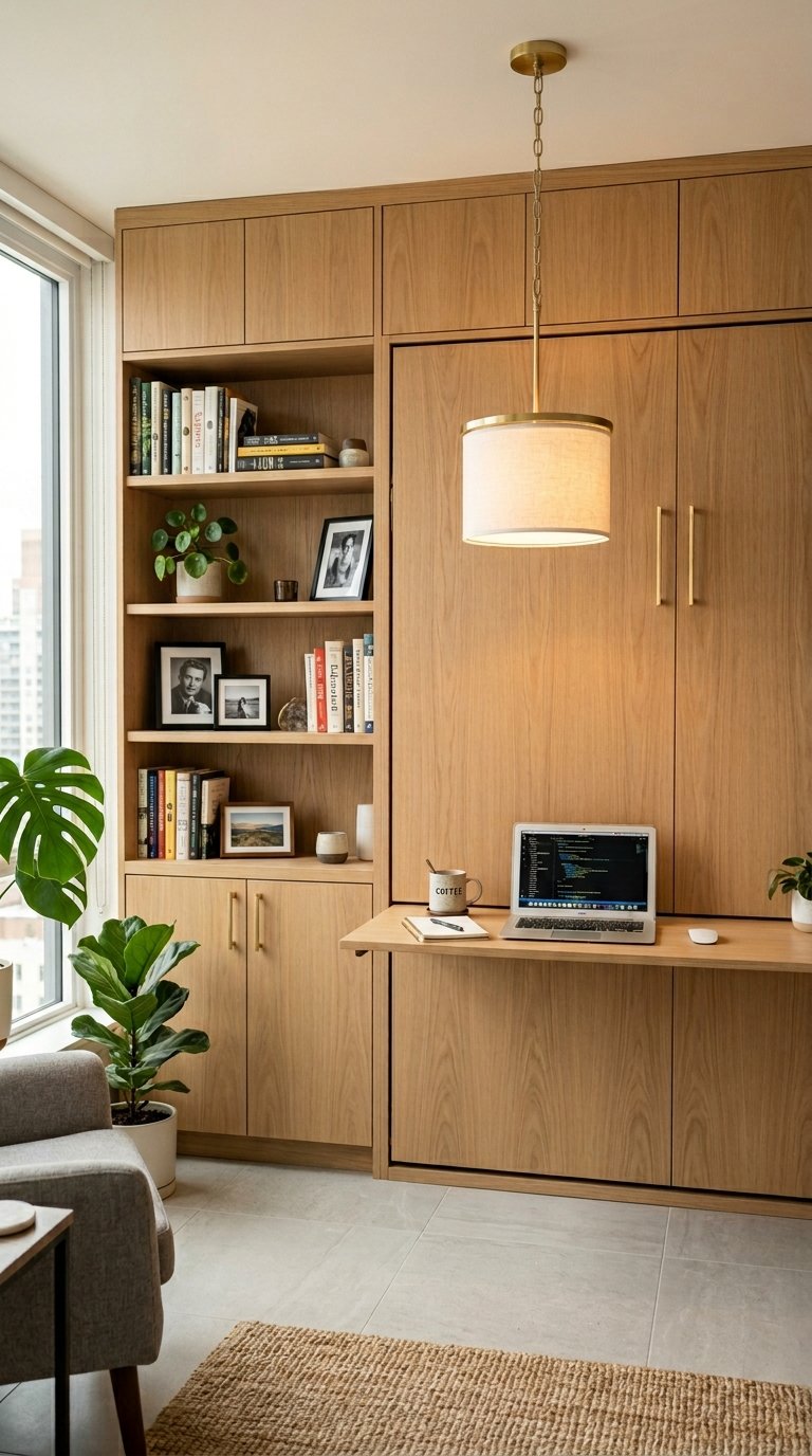 The Murphy Bed With Wooden Cabinet