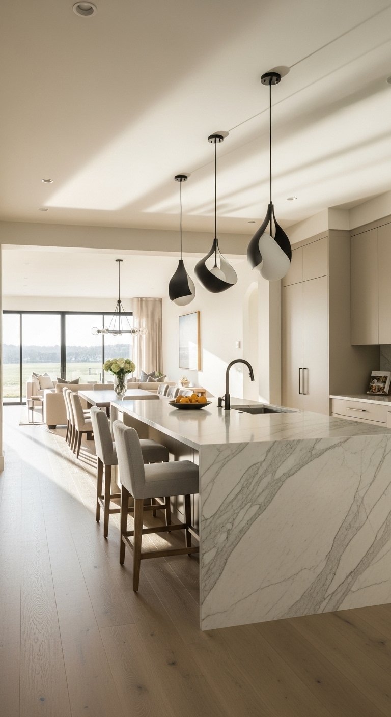 The Open Concept Kitchen with Island