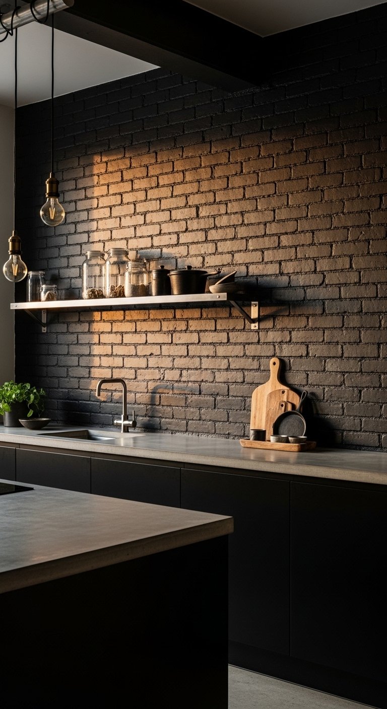 The Painted Brick Dark Kitchen