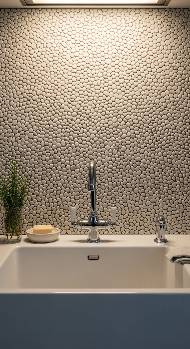 The Pebble Mosaic Stone Wall