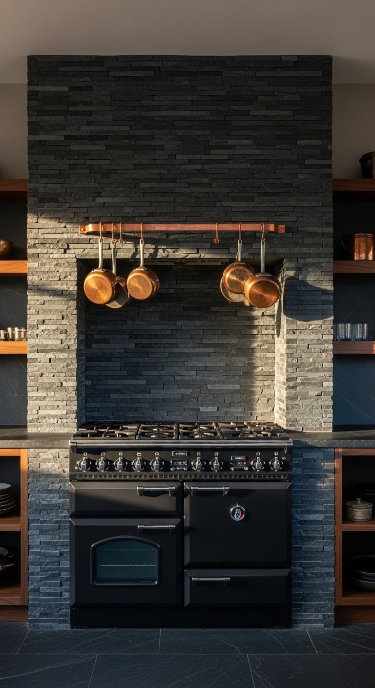The Slate Stone Kitchen Wall