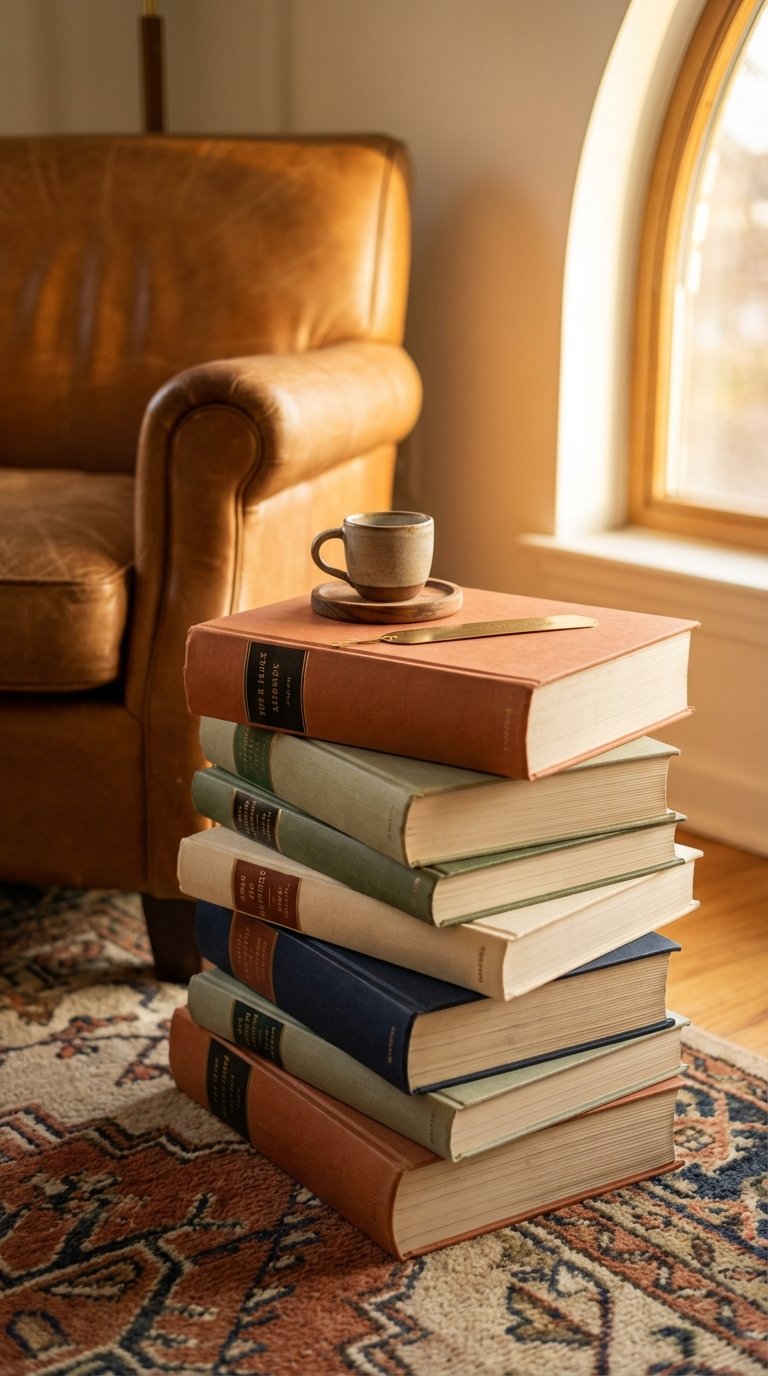 The Stack of Books Side Table