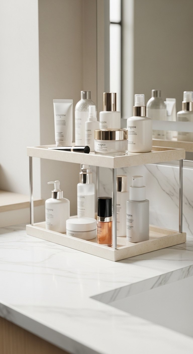 Tiered Trays for Countertop Control
